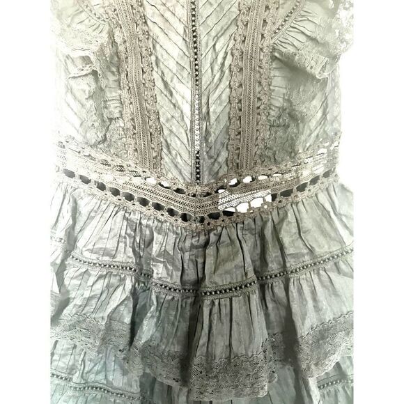 ZIMMERMANN Ruffled Trimming Black Dress US2(Zimmermann 0) - Picture 8 of 12